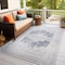 World Rug Gallery Transitional Bohemian Weather Resistant Indoor/Outdoor Area Rug 5' x 7' Blue 4029BLUE5X7 - alternate 9